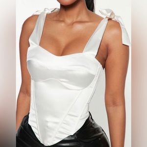 Satin bustier top
